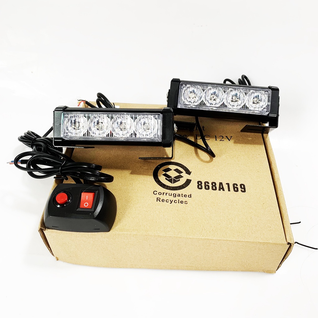 Đèn Led Police Nhấp Nháy Trang Trí Ô Tô, Xe Bán Tải, Cho ca Lăng Trước Loại 12v -Giá 1 Cặp