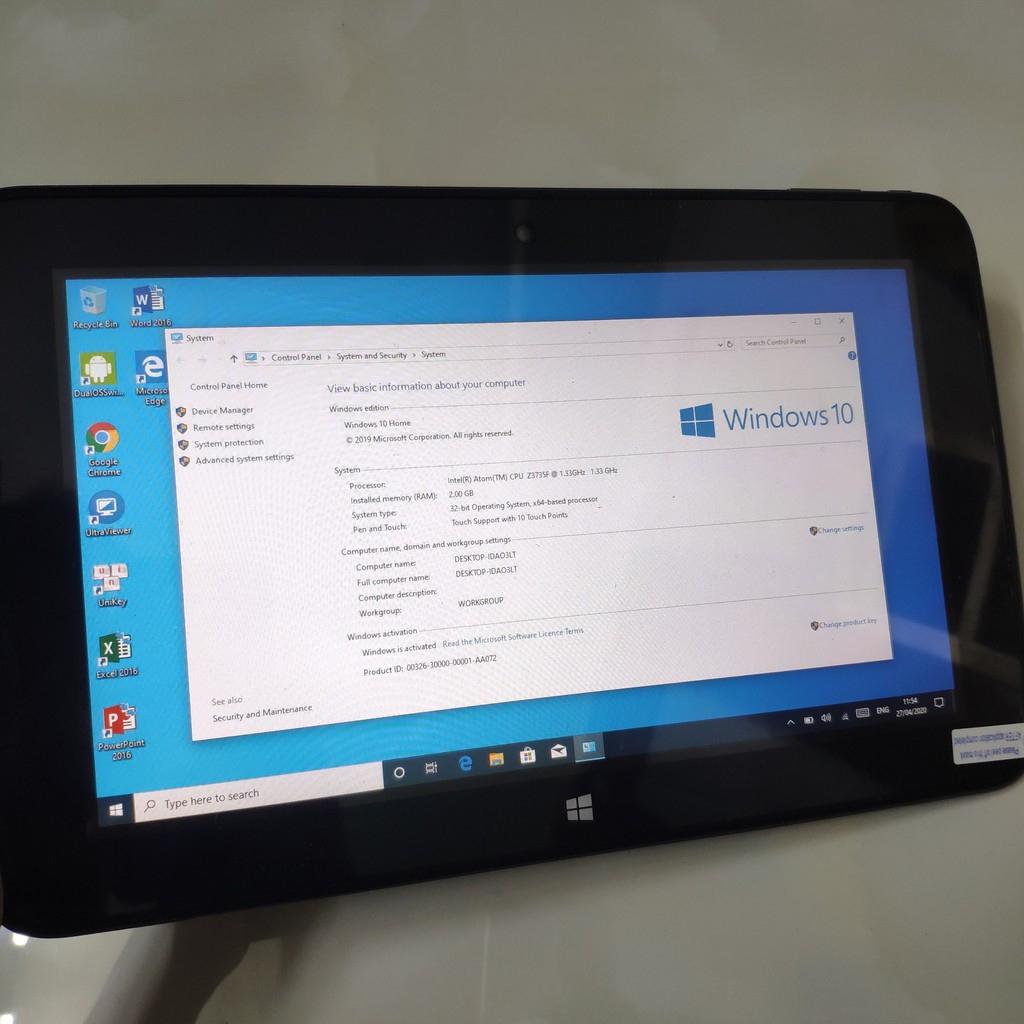 Máy tính bảng Fénix Duopad chạy song song Windows & Android chip lõi tứ Intel 1.83GHz 2GB RAM 32GB - Likenew BH 6 tháng | BigBuy360 - bigbuy360.vn