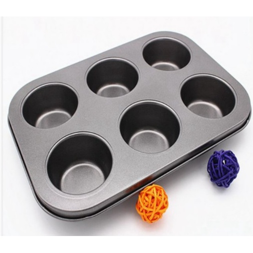 Khuôn cupcake muffin 6 lỗ chống dính