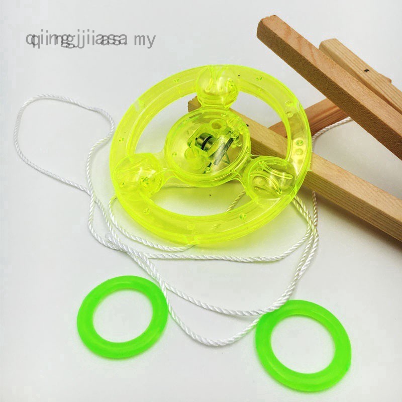 Đồ chơi con quay kéo dây có đèn LED nhiều màu sắc cho trẻ em