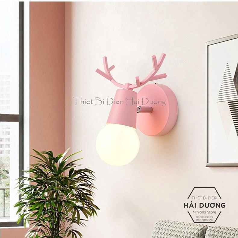 Đèn trang trí gắn tường Energy Green Lighting đầu hươu TN101 7w (kèm bóng led G40 3 chế độ sáng Trắng Vàng Trung Tính)
