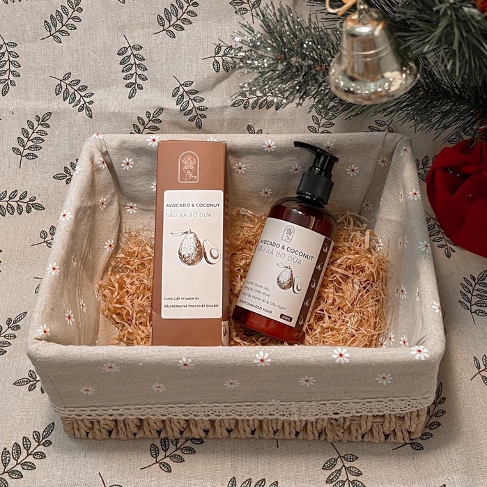 [Handmade] Dầu xả chiết xuất Dầu dừa, Bơ Shea phục hồi tóc hư tổn 250ml