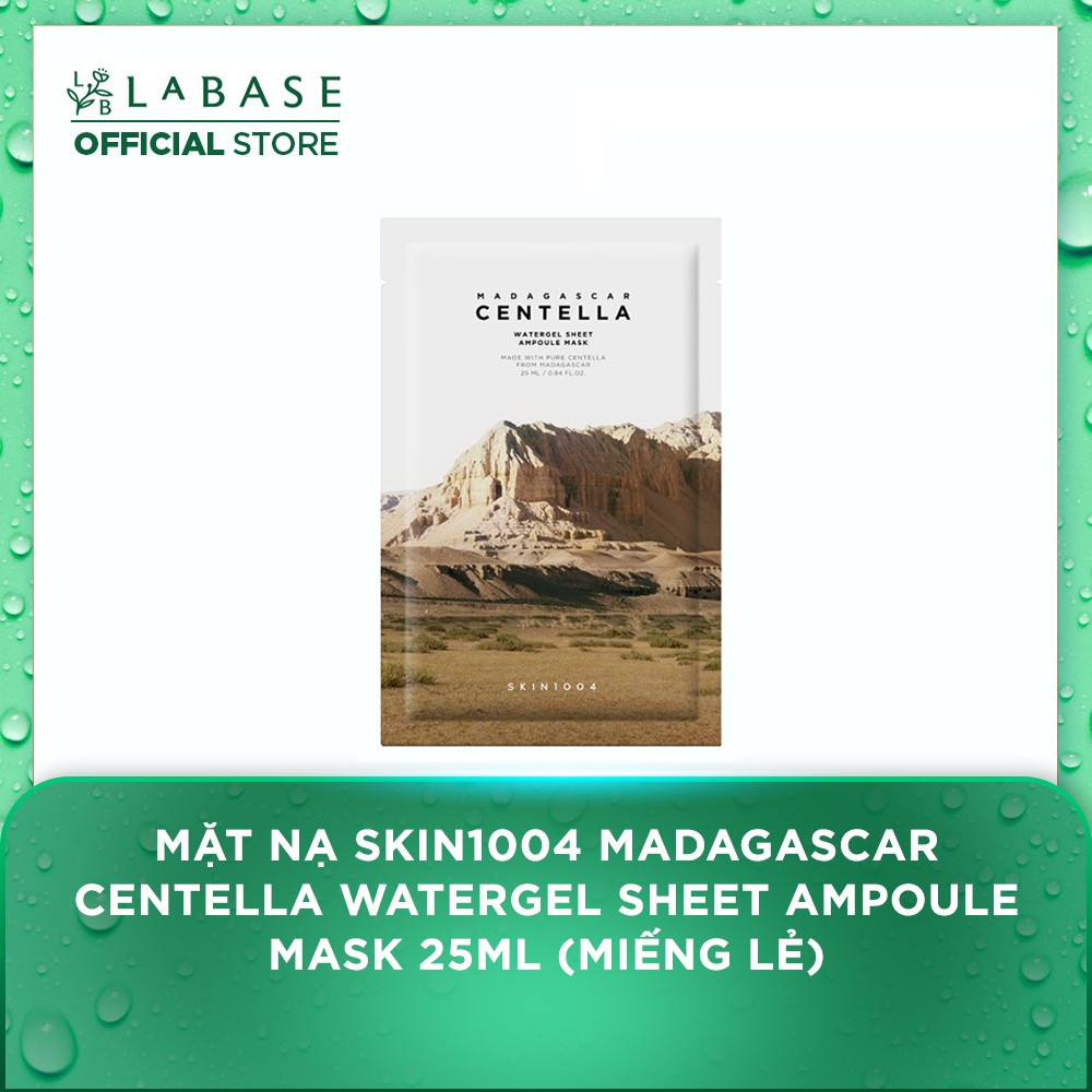 Mặt nạ Skin1004 Madagascar Centella Watergel Sheet Ampoule Mask 25ml (Miếng lẻ) - Hàng Nhập Khẩu