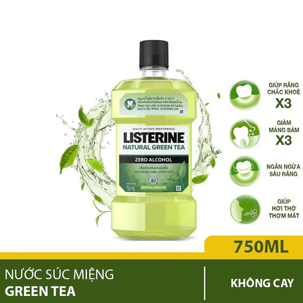 Nước Súc Miệng Trà Xanh Listerine 750ml