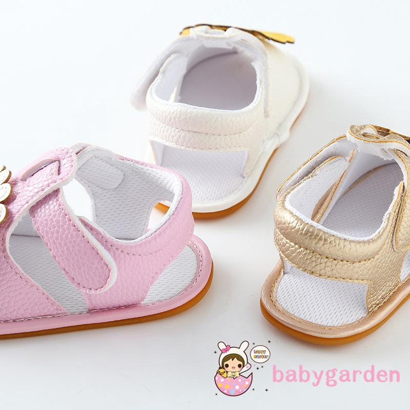 Giày sandal đính hoa dễ thương cho bé gái 0-18 tháng tuổi