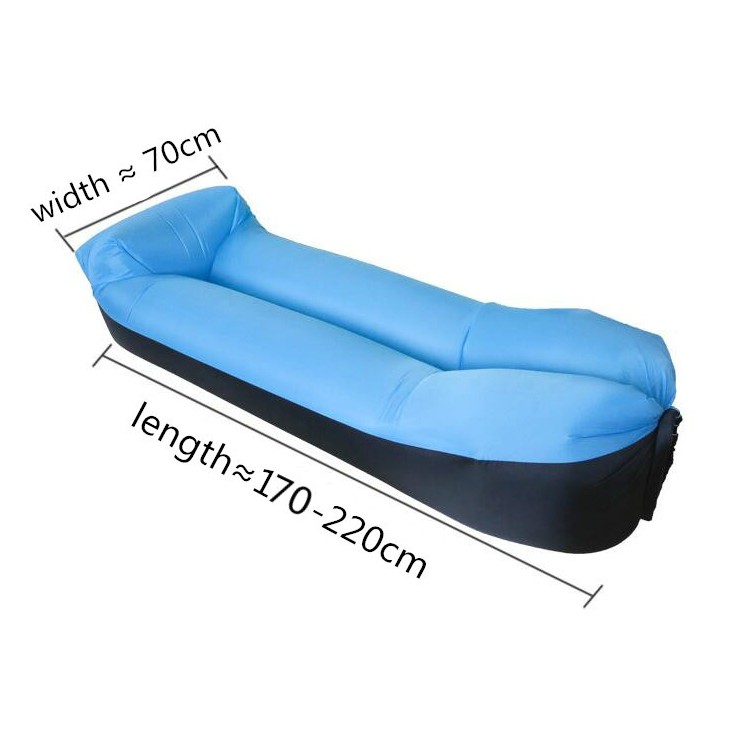Đệm ghế lười tựa lưng bơm hơi dạng đơn gấp đôi đơn giản dành cho đi cắm trại đi biển ngoài trời