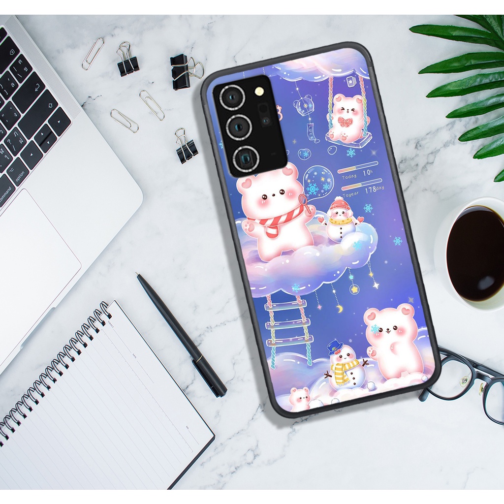 ỐP LƯNG SAMSUNG S20 - S20 PLUS - S20 ULTRA - S20 FE - NOTE 20 - NOTE 20 ULTRA , IN HÌNH GẤU NÂU CHOCOLATE ĐÁNG YÊU.