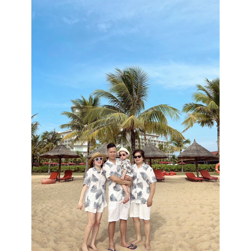 Áo sơ mi hoa lá đi biển, sơ mi đi biển họa tiết hawaii, sơ mi nhóm lớp tơ đũi lá kim cực đẹp