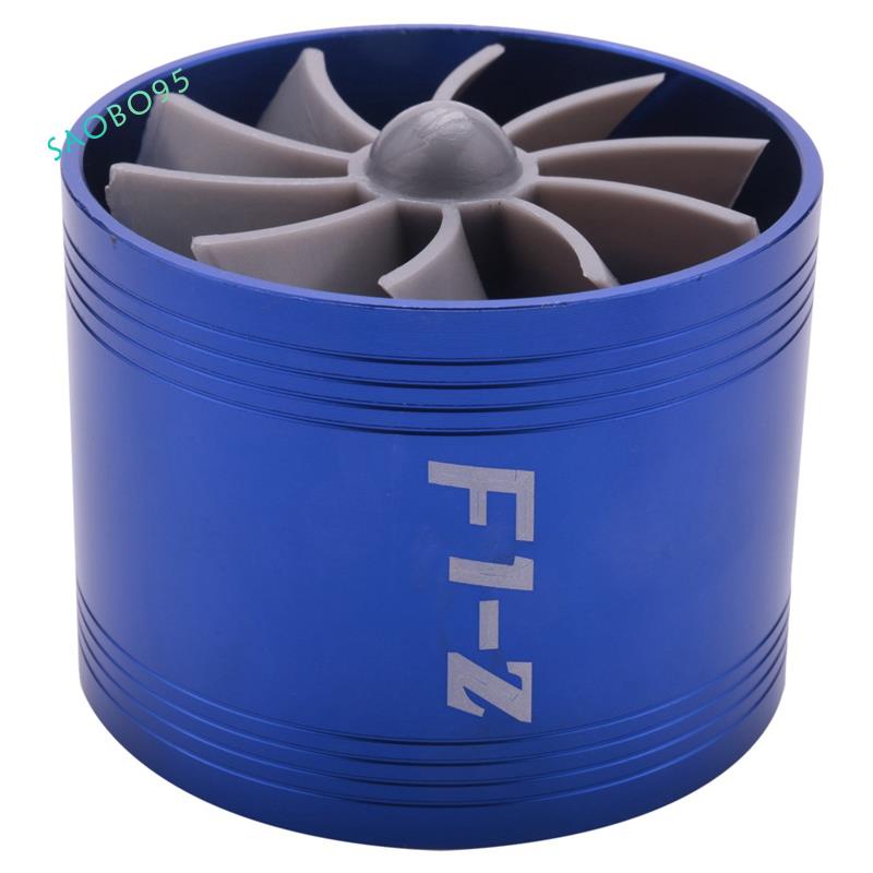 F1-Z Universal Single-Sided Turbine Engine Intake Turbocharger Intake Fuel Throttle Power Accessories Blue