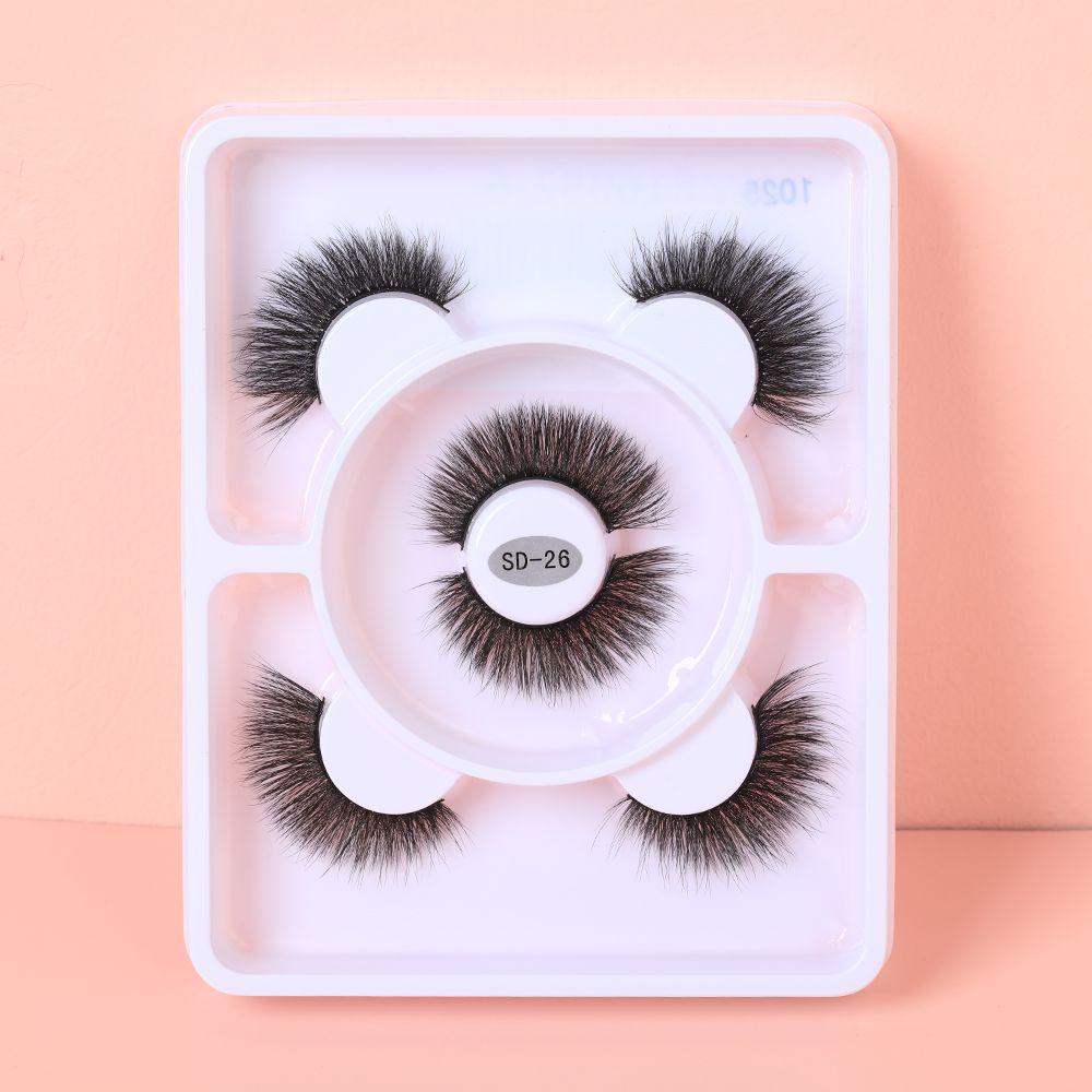 Set 3 Cặp Lông Mi Giả SKONHED Mềm Mại Dày Dặn Handmade Dành Cho Trang Điểm