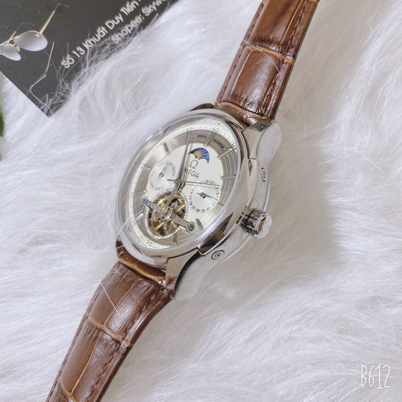 Đồng hồ cơ nam OMG máy cơ chính hãng,Dây da nâu sang trọng thời trang chống nước chống xước tuyệt đối,Bảo hành 100% | BigBuy360 - bigbuy360.vn