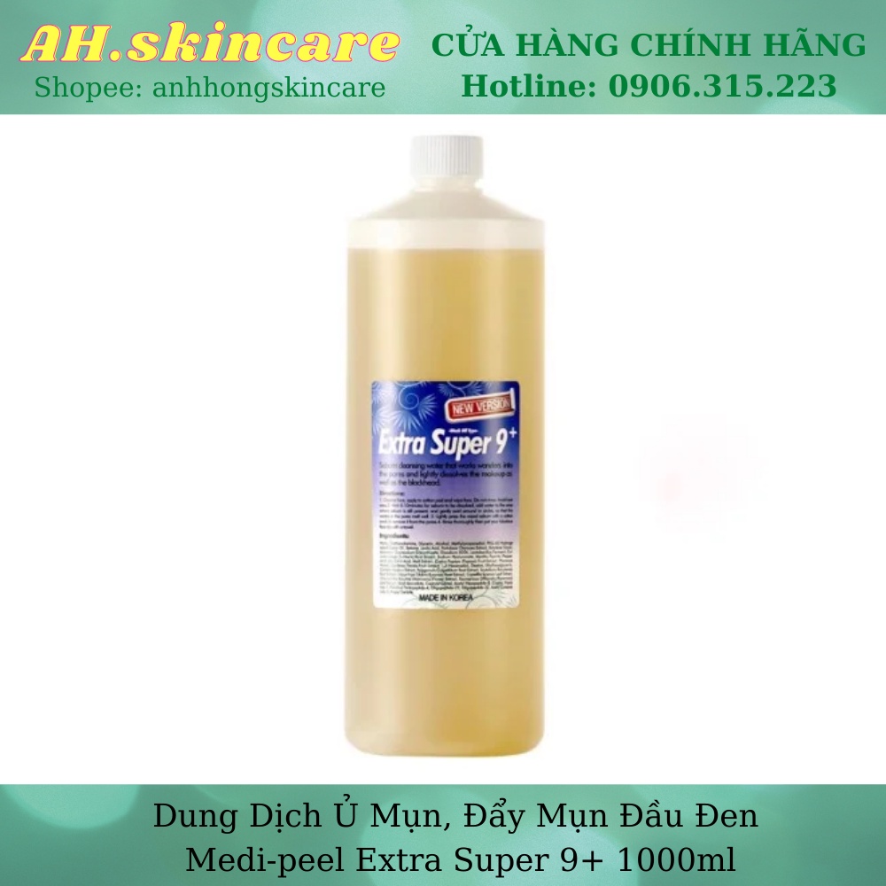 [Chai 1 Lit] Dung Dịch Ủ Mụn, Đẩy Mụn Đầu Đen Medi-peel Extra Super 9+ 1000ml