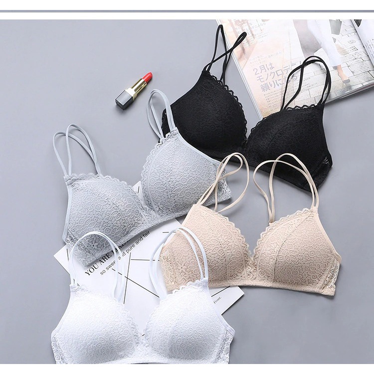 Áo Lót ❤️FREESHIP❤️ Đúc Ren Hoa Nhí, Áo Ngực 2 Dây Đúc Ren Gợi Cảm.