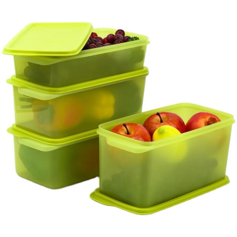 Bộ Hộp Nhựa Stak N Stor Tupperware Đựng Thực Phẩm Trữ Mát Thịt Cá, Rau, Trái Cây, Thức Ăn- Đẹp An Toàn Tiện Lợi