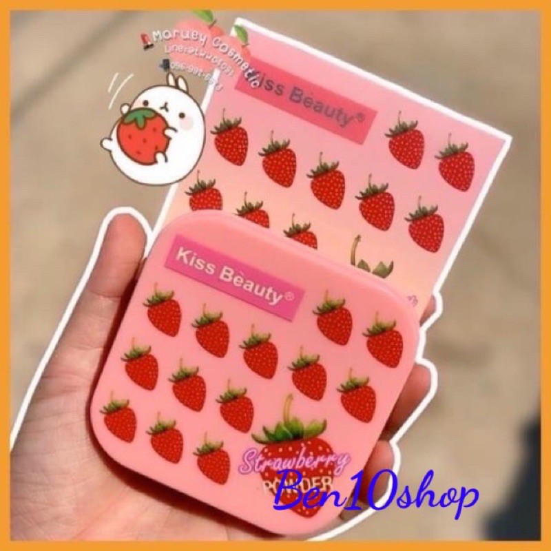 Phấn nén kèm mút tán quả dâu Kissbeauty