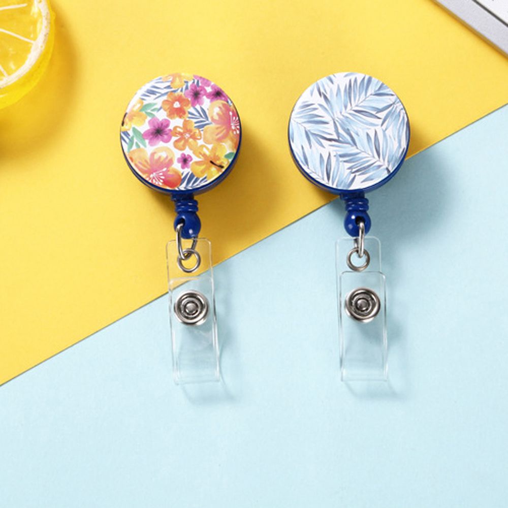 Kẹp gắn thẻ tên ID có thể co dãn cho y tá tùy chọn họa tiết