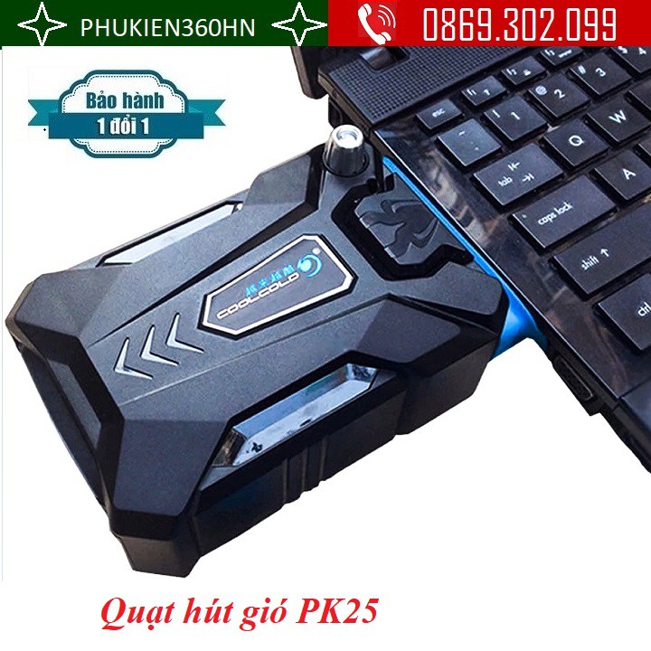 Quạt Hút  gió Tản Nhiệt Laptop Chuyên Dụng Cao Cấp Cho Game Thủ PK25