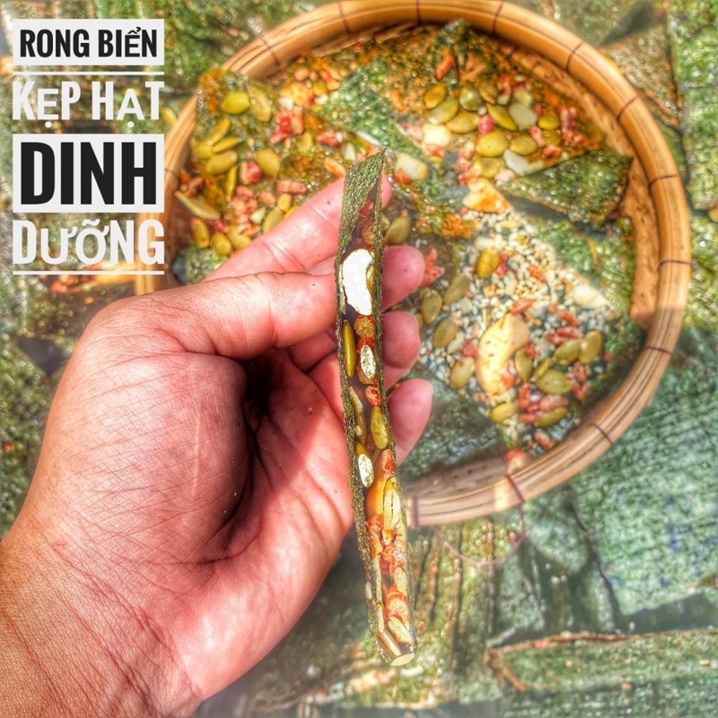 Rong Biển Kẹp Hạt Dinh Dưỡng Lon 150Gram [FREE SHIP] TỪ ĐƠN 50K, [Loại Đặc Biệt] Hàng ngon nhà làm