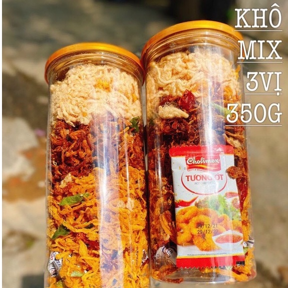 Khô mix 3 vị - hũ 1 kg