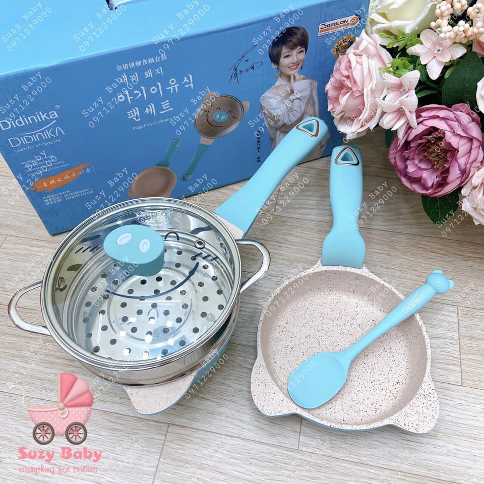 Bộ nồi chảo đá didinika dành cho bé ăn dặm