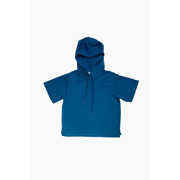 Áo hoodie Maybi suông thun tay ngắn