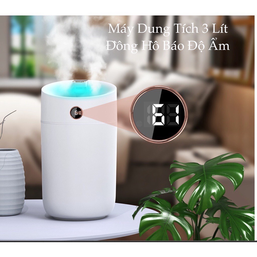 Máy Khuếch Tán Tinh Dầu Cỡ To 3 Lít Phun Sương Tỏa Hương Tạo Ẩm Đuổi Muỗi &amp; Côn Trùng Cho Phòng Ngủ