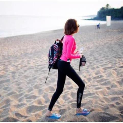 Áo bơi nữ dài tay thun lạnh đẹp màu hồng phong cách thể thao hàn - ảnh thật 👙 sexy  ཾ ' ་ | BigBuy360 - bigbuy360.vn