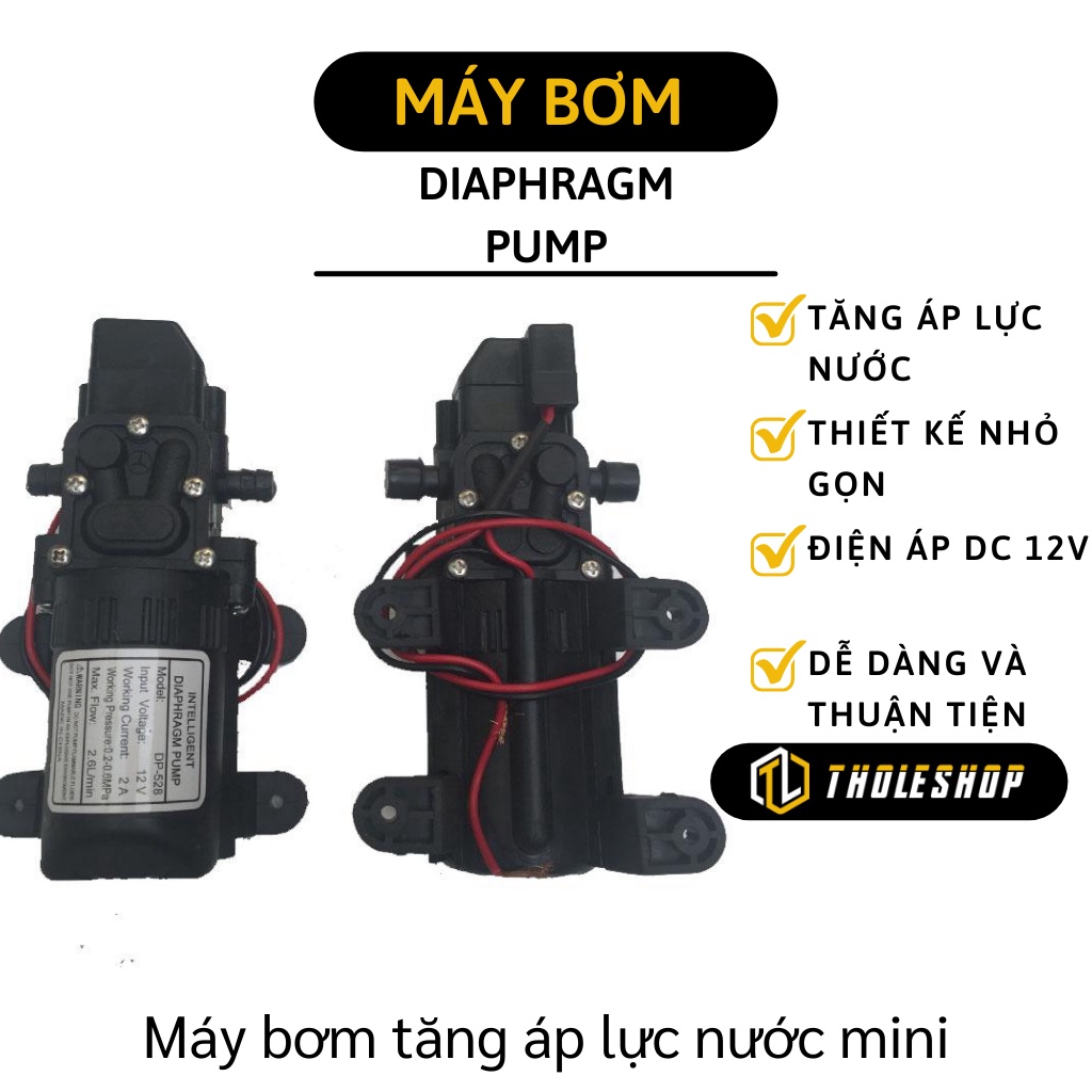 Máy Bơm Nước Mini - Máy Tăng Áp Lực Nước 12V Làm Sạch Xe Hơi, Sạch Thảm, Sạch Nền 3259