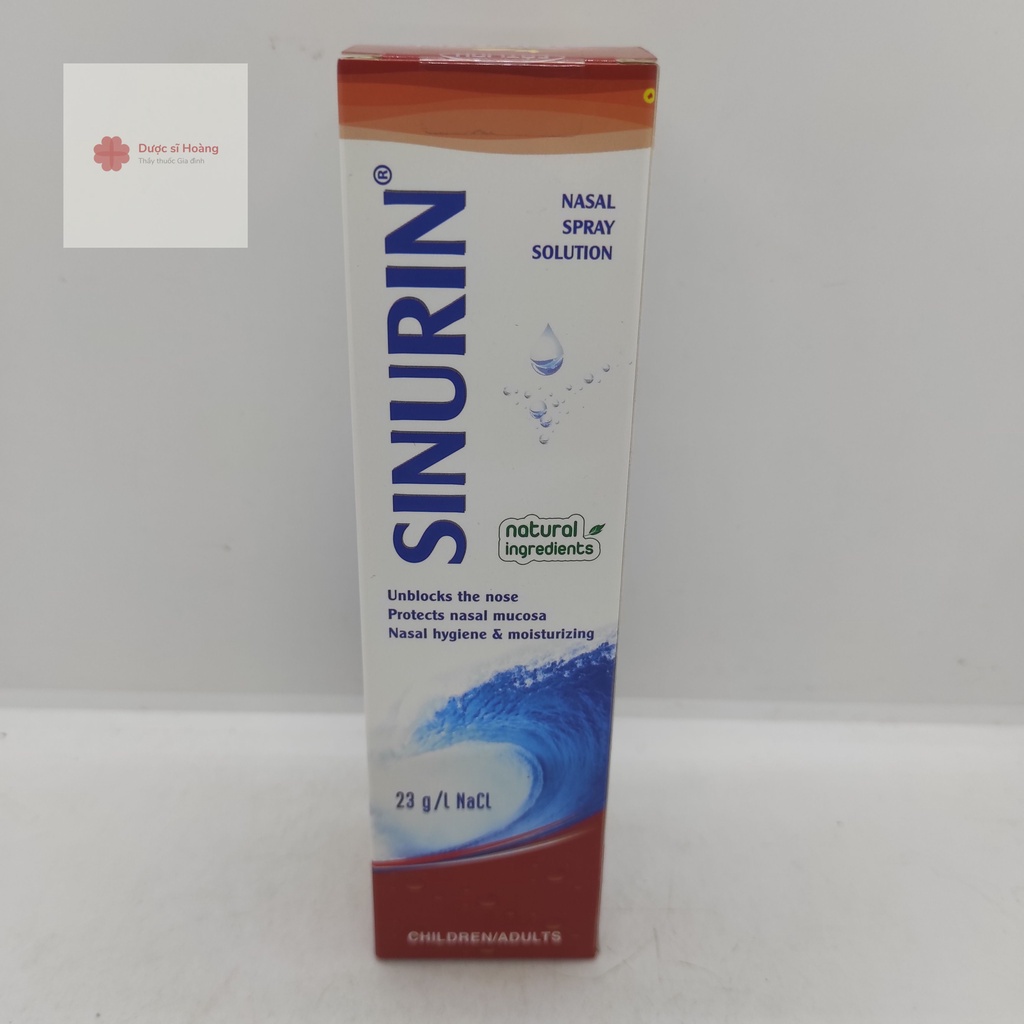 Xịt nước muối biển Sinurin Ưu trương - 120ml