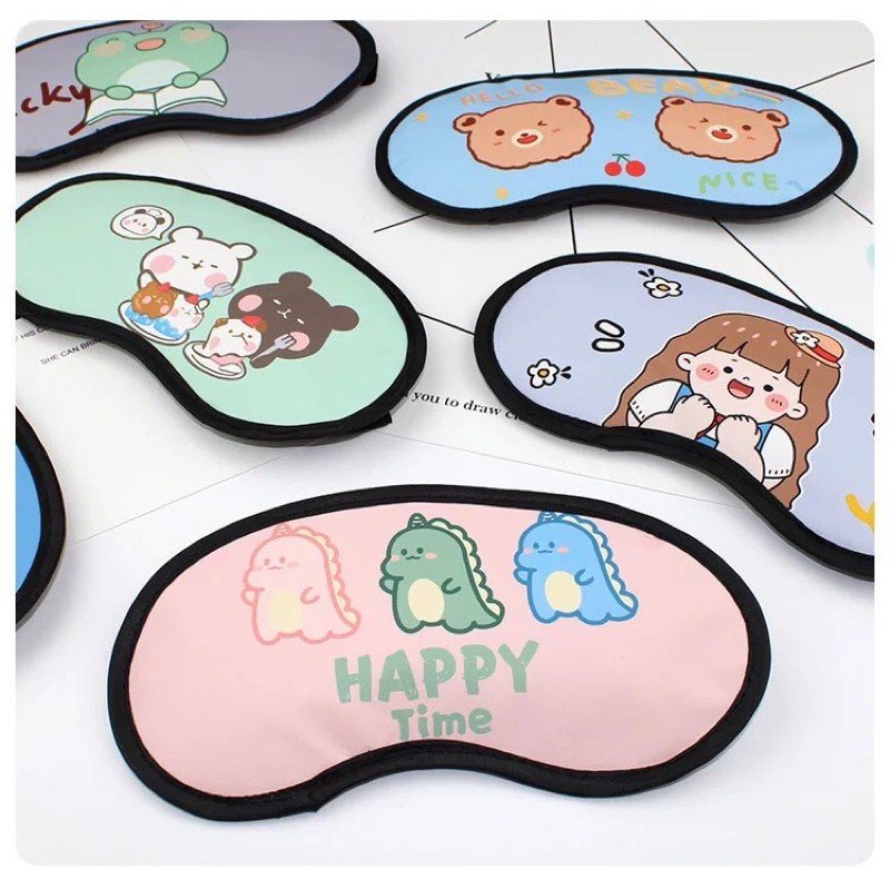 Miếng Bịt Mắt Ngủ, Miếng Che Mắt Bảo Vệ Mắt Hình Thú cute, Mặt Nạ Che Mắt Ngủ Dễ Thương, Thuận Tiện Cho Dân Văn Phòng