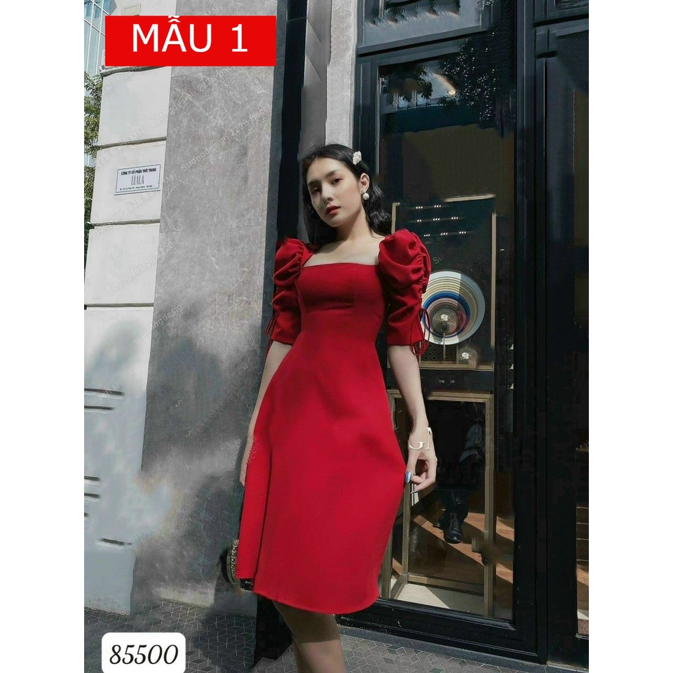 Đầm Xòe đỏ đi chơi đi tiệc xinh xắn, nhiêu mẫu mã mới đẹp