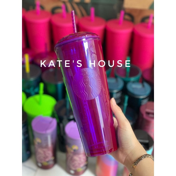 Ly nhựa coldcup Starbucks nắp dome, dung tích 710ml, 2 lớp nhựa -