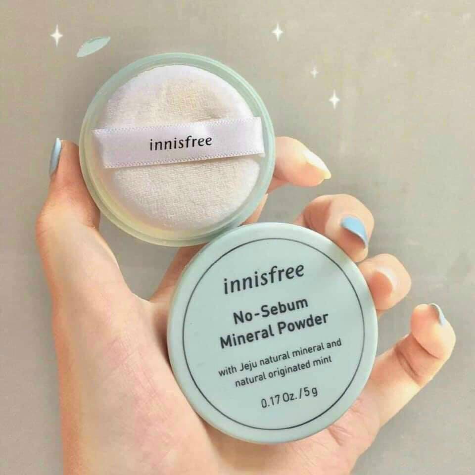 Phấn phủ kiềm dầu dạng bột khoáng Innisfree No Sebum Mineral Powder 5g