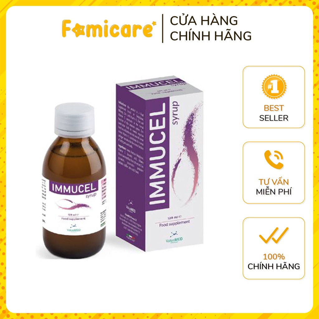 Tăng Cường Sức Đề Kháng Immucel Syrup Nhập Khẩu Italy Chính Hãng FAMICARE chai 120ml