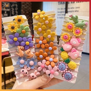 Set 4/8/10 dây chun cột tóc, Dây chun buộc tóc Siêu Cute Bé gái