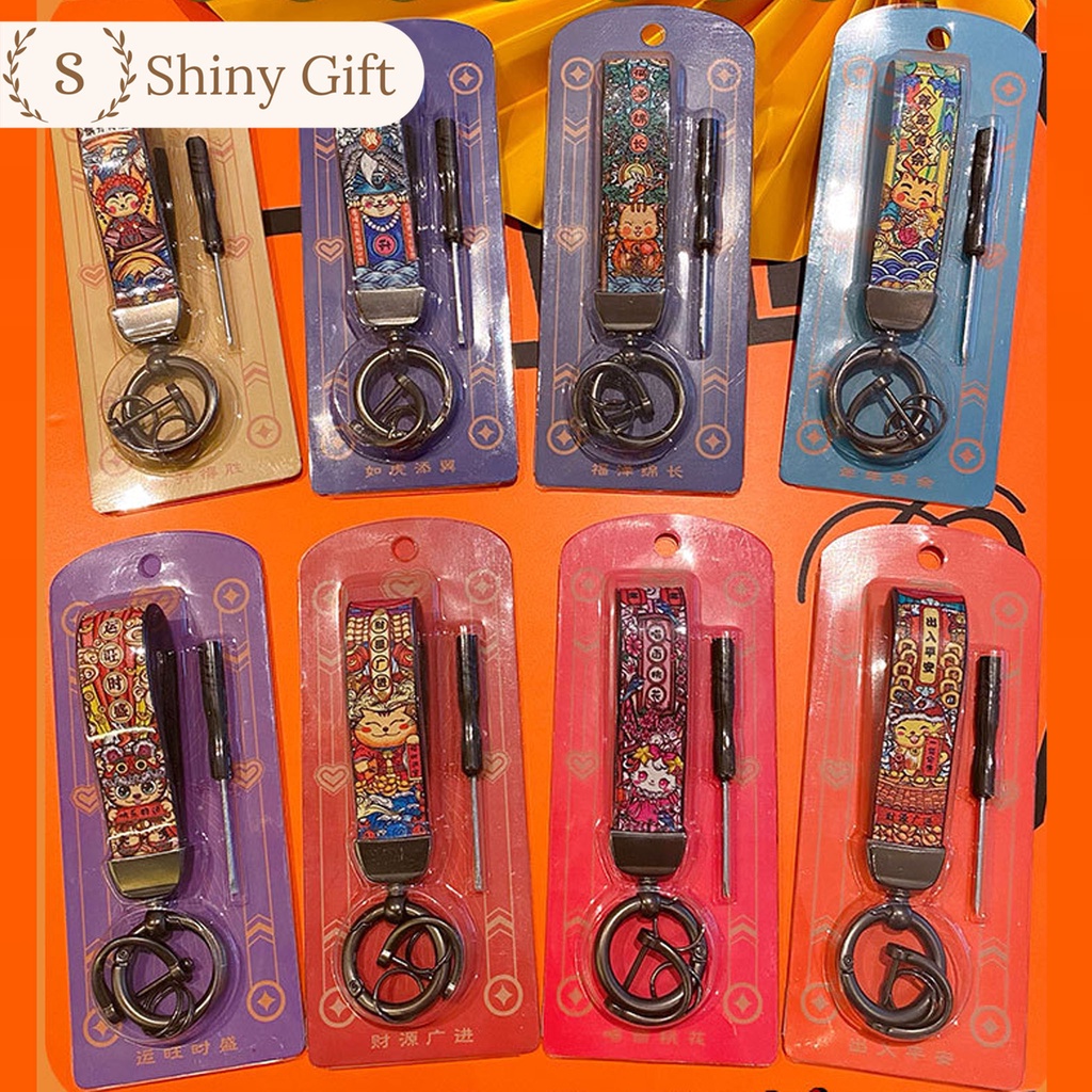 Đai móc khóa mèo vạn phúc may mắn