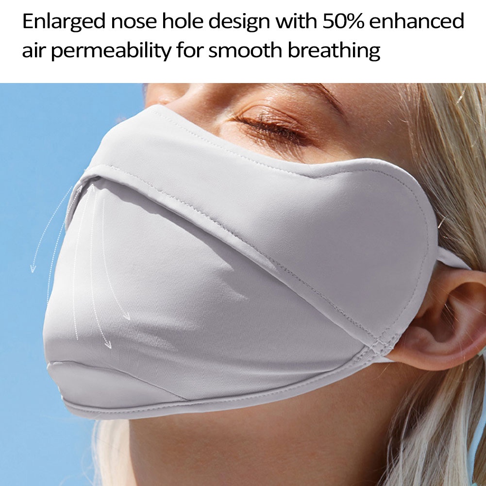Có Sẵn Lụa Mặt Nạ Mùa Hè Kem Chống Nắng Mặt Nạ Phụ Nữ Thoáng Khí Earmuffs Bảo Vệ Mắt Từ Tia UV Tái Sử Dụng Và Có Thể Giặt Cá Tuyết