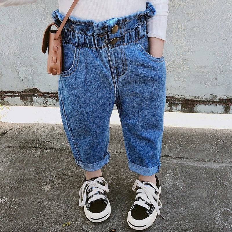 Quần Jean Dài Thời Trang Xuân Thu Cho Bé Gái