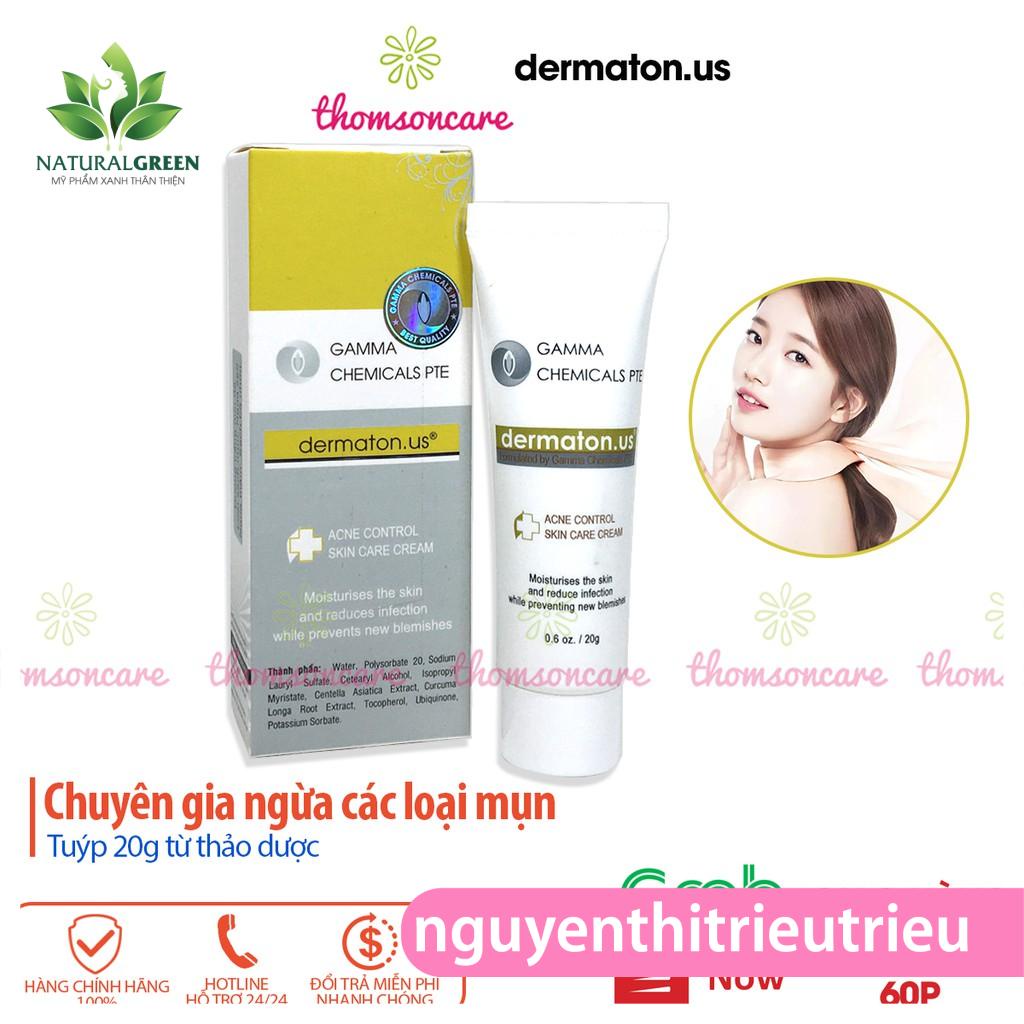 (Mẫu 2021) Kem ngừa mụn thâm Dermaton US Gamma Chemicals, giảm sẹo mụn trứng cá từ thảo dược mụn