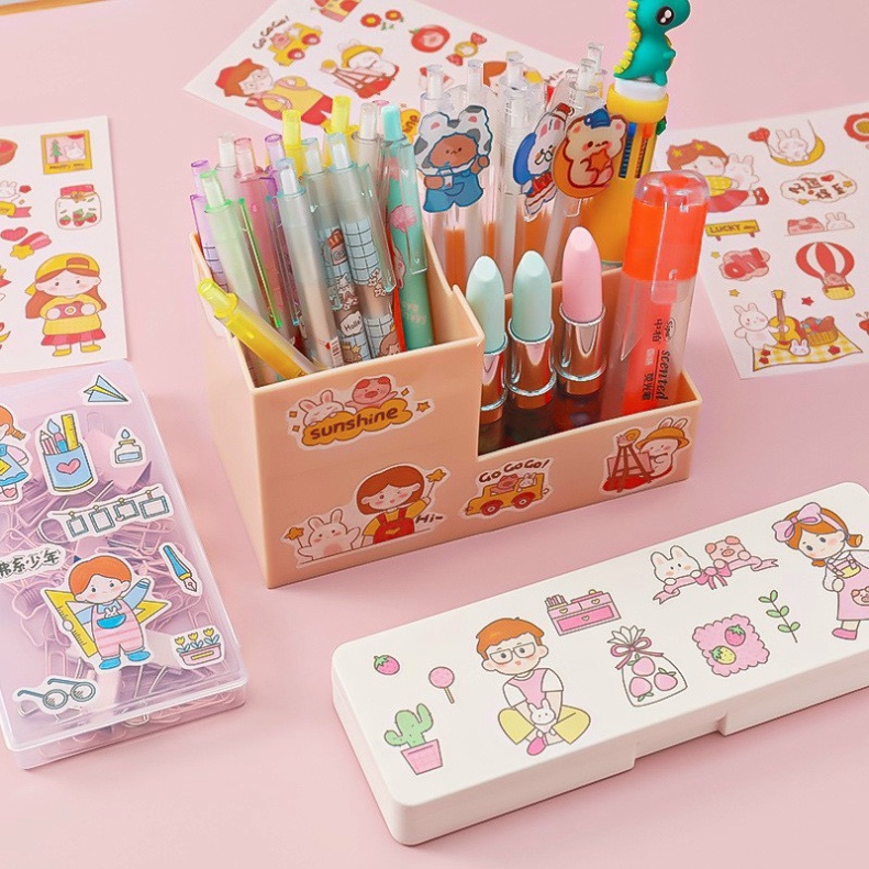 Set sticker 4 miếng dán hoạt hình dễ thương