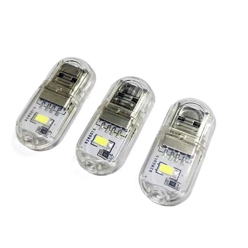  Thanh đèn LED mini Sáng 2 mặt gồm 2bóng/12 bóng cổng cắm USB thích hợp để bàn học