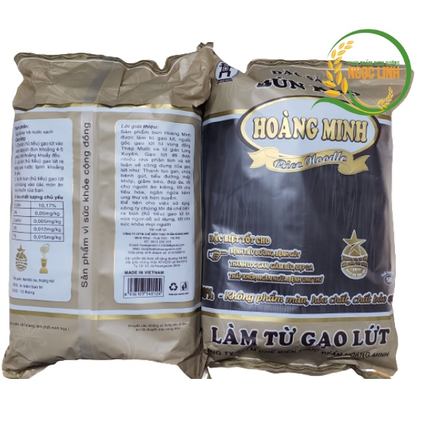Đặc sản bún khô Bún gạo lứt đen hữu cơ dinh dưỡng Hoàng Minh gói 500gr giảm cân eatclean healthy thực dưỡng | BigBuy360 - bigbuy360.vn