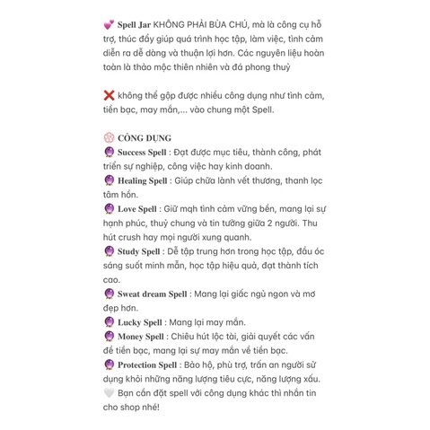 𝐍𝐈𝐄𝐄 𝐆𝐄𝐌𝐒 | Lọ may mắn Spell Jar