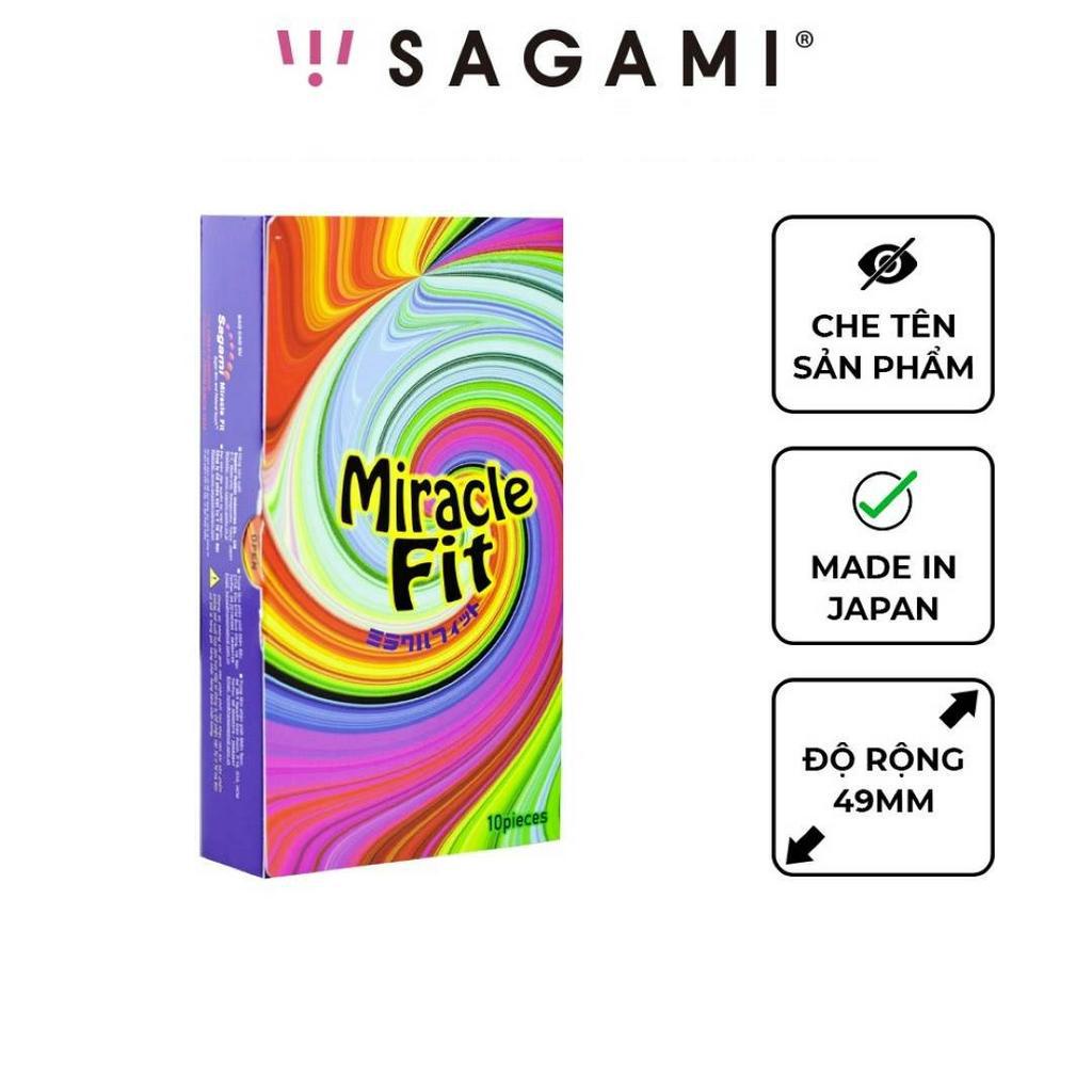 Bao Cao Su Sagami Miracle Fit Thiết Kế 3D Ôm Khít (Hộp 10) Hasaki Sản Phẩm Chính Hãng