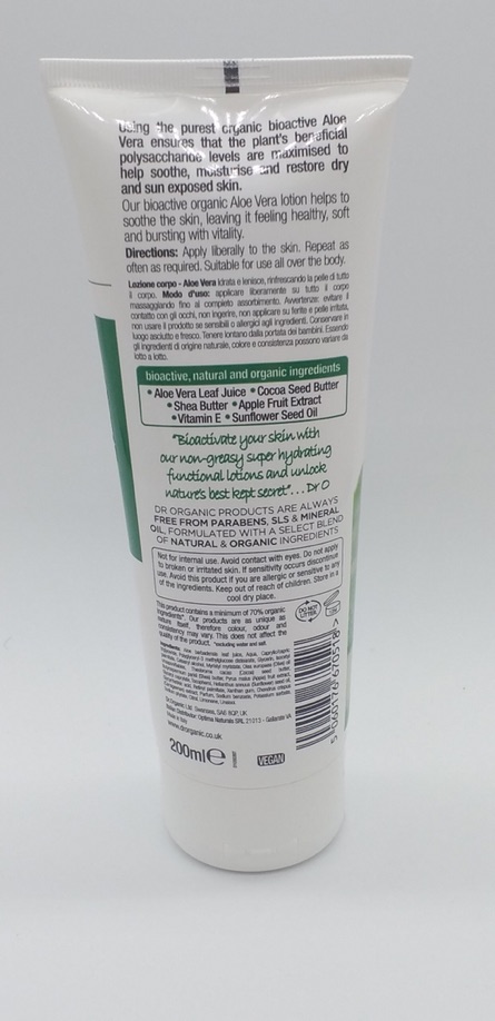 [Nội địa Anh]Vitamin E dưỡng thể hãng Dr Organic 200ml