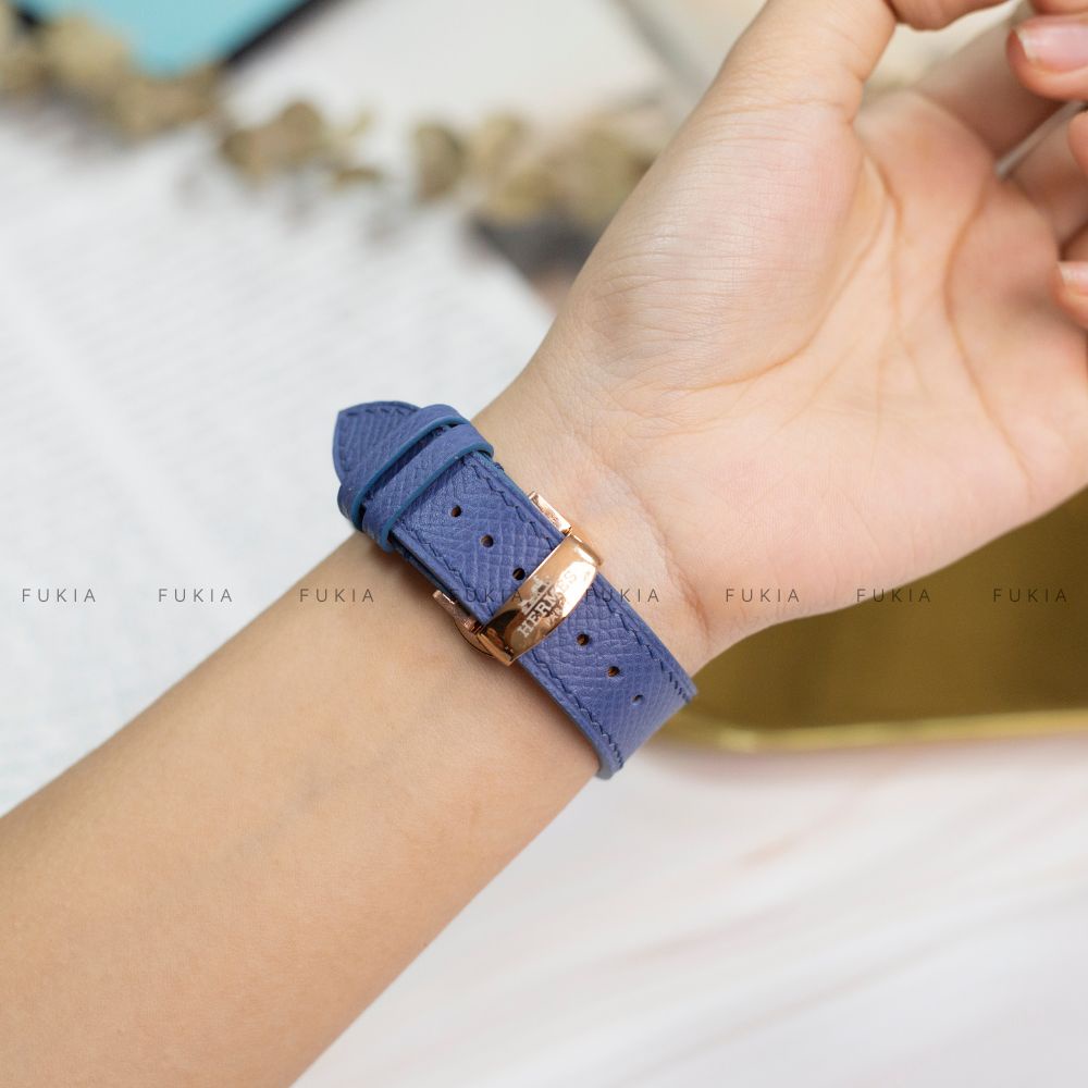 Dây da thủ công Epsom Xanh (màu 4) dành cho Apple Watch đồng hồ thông minh Series 1/2/3/4/5/6/7/SE DDTC233