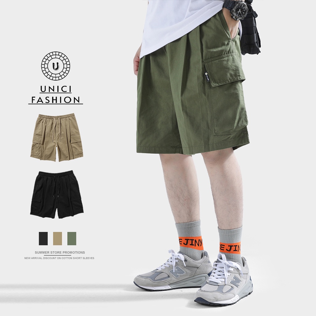 Quần short nam kaki túi hộp UNICI FASHION mềm mịn 3 màu trẻ trung phong cách Hàn Quốc QS305