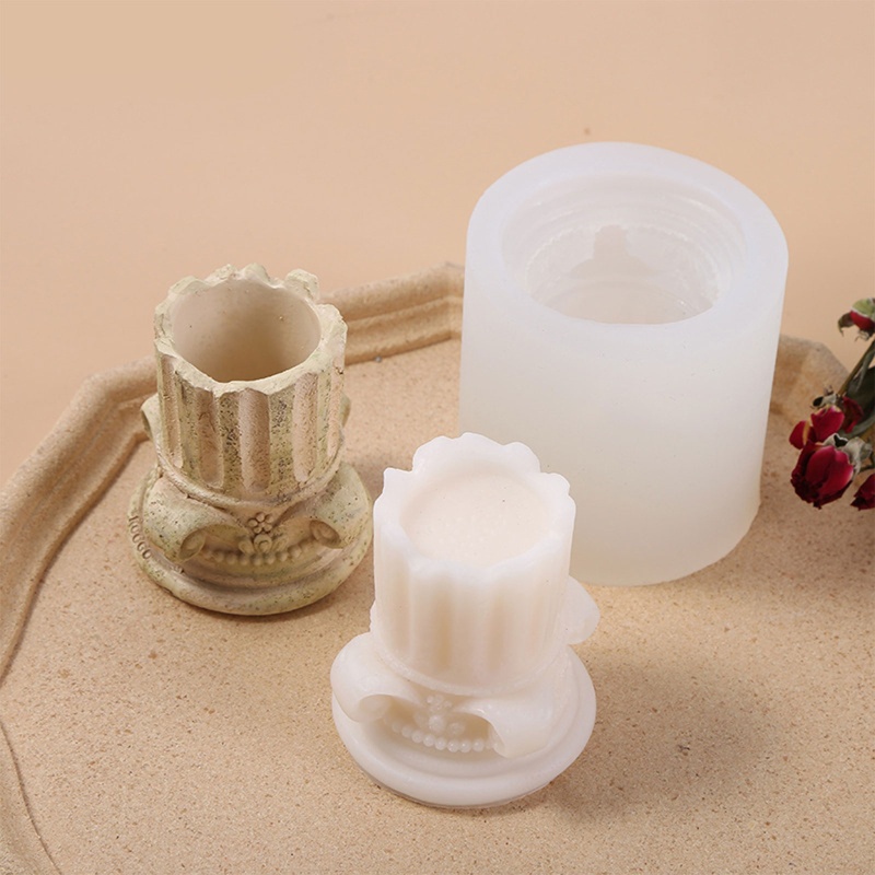 Khuôn Làm Nến Thủ Công Hình Cột Phong Cách La Mã Cổ Điển Siêu Bền Linh Hoạt