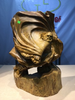 Đạt ma múa võ gỗ giáng hương