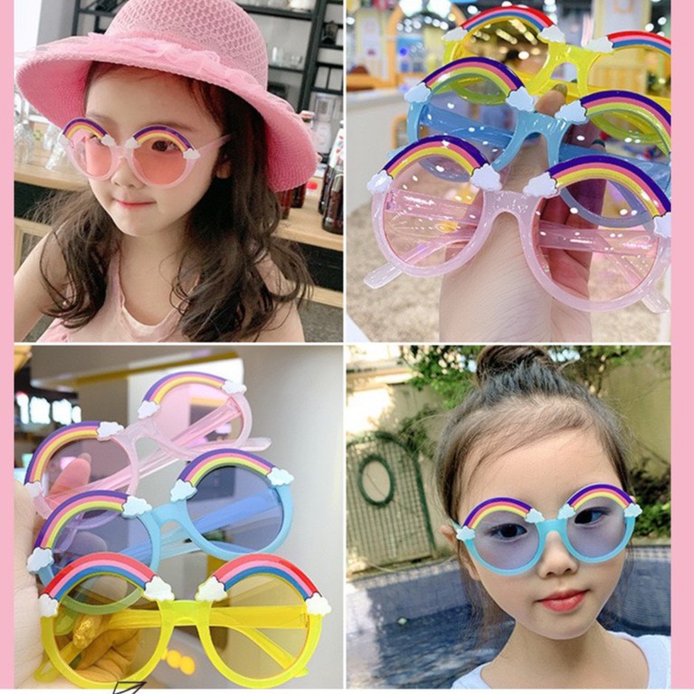 Kính cho bé kính mát cầu vồng thời trang Hàn Quốc cho bé trai, bé gái bảo vệ mắt trẻ em chống tia UV - SEKA 2105.08 CS19